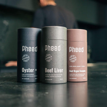 Pheed’s grass-fed organ and oyster supplements for optimal health