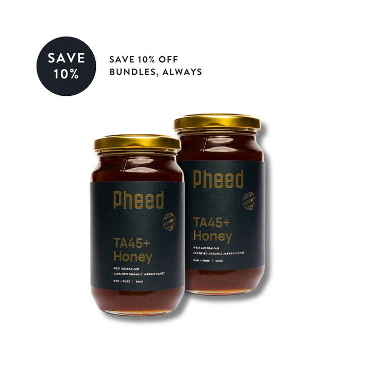 TA45+ Certified Organic Jarrah Honey Bundle - Raw, Pure, Antioxidant-Rich Honey from Western Australia