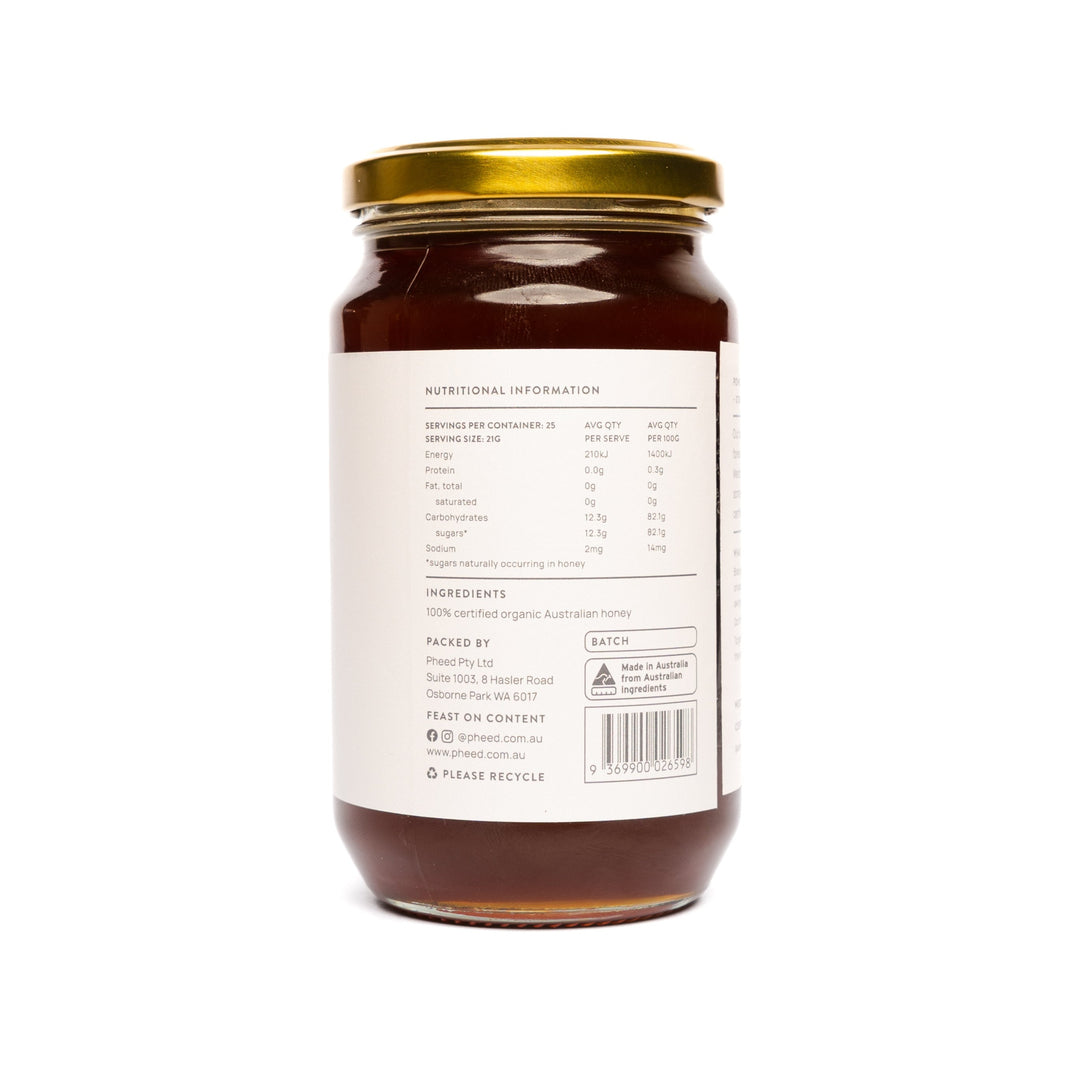 Western Australian certified organic honey